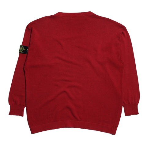 Stone Island SS 1994 Red Crew Neck Knit