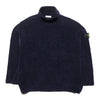 Stone Island AW 1997 Navy Roll Neck Chenille Knit Jumper