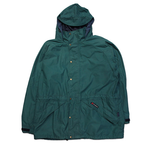 BERGHAUS AQUA FOIL GREEN GREEN SHELL JACKET CIRCA 1990'S * TOO HOT